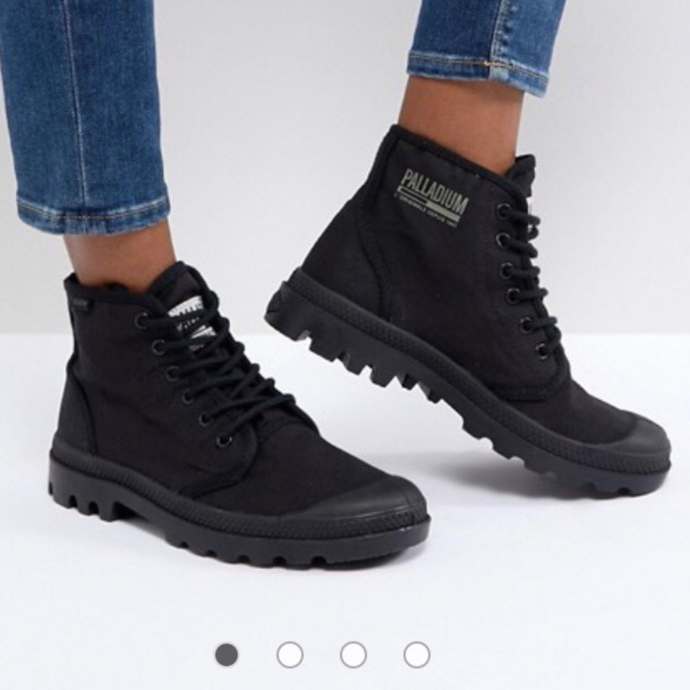 Palladium Canvas Ankle Boots 8